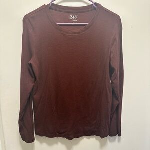 Maurices Rich Brown Long Sleeve Top
